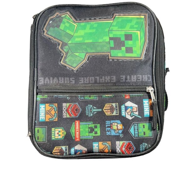 Minecraft Large 16" School Backpack Detachable Lunch Bag for Kids Boys - Picture 8 of 16